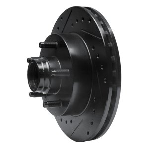 Ford Ranger Brake Rotor (1) - Front Left - R1 Concepts - Drilled & Slotted - Black - `98-`02